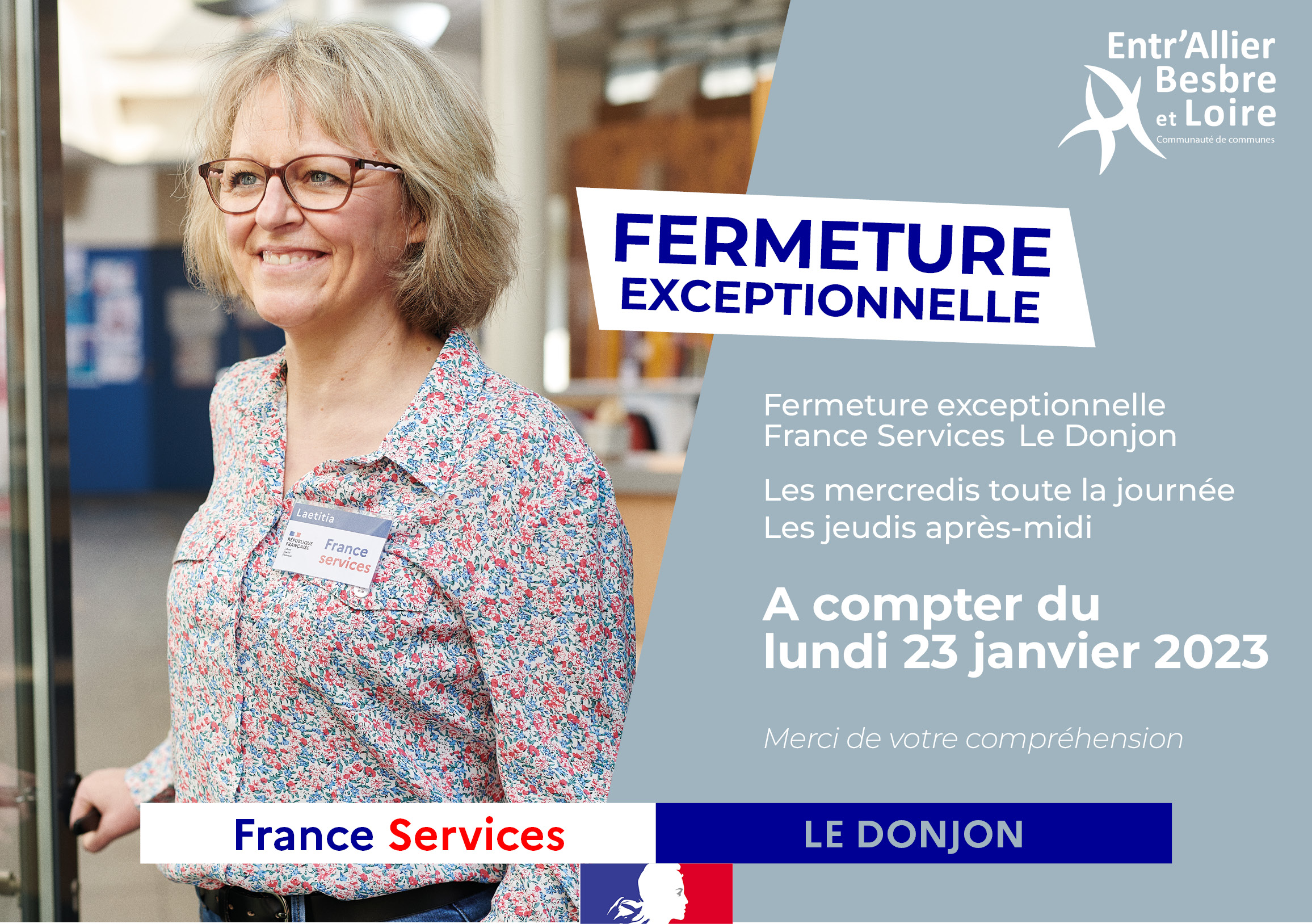 Changement d'horaires à la France service du Donjon